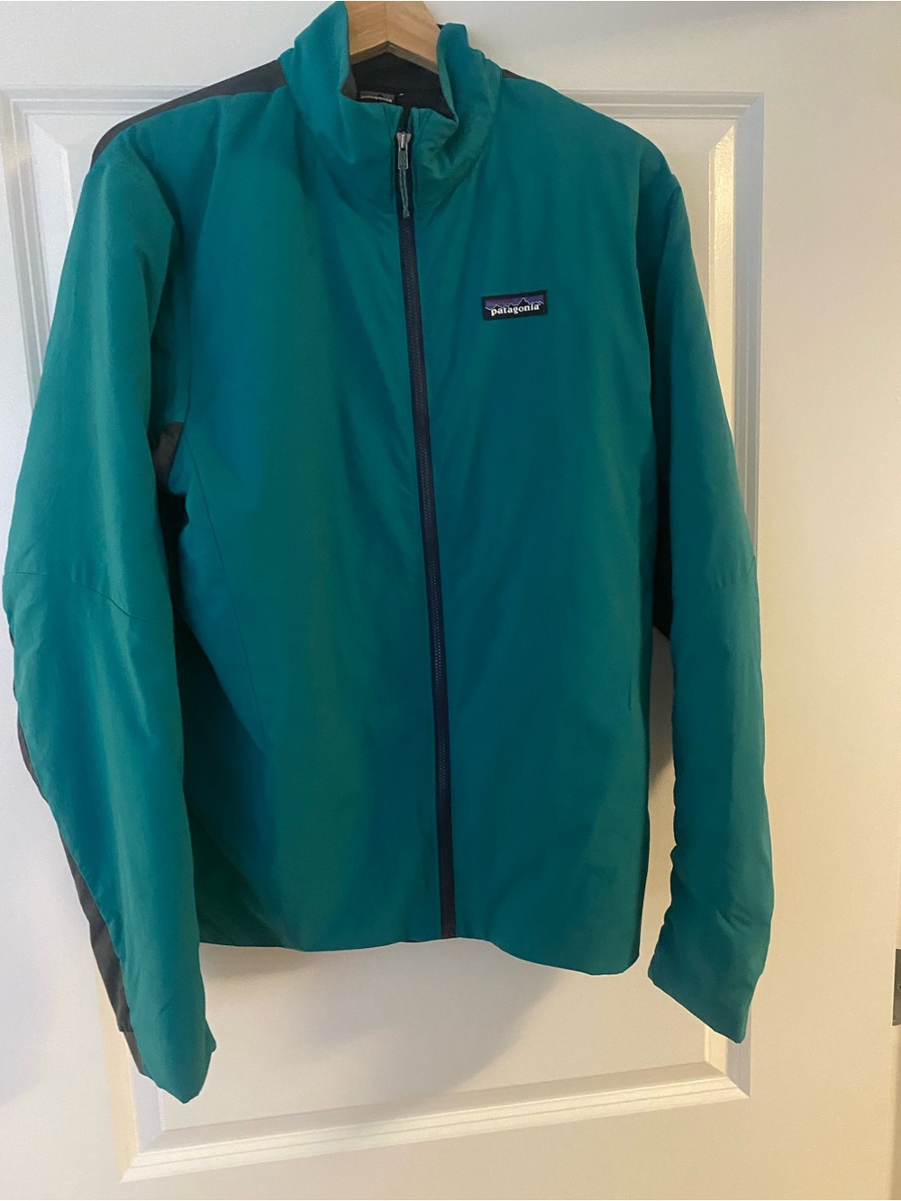 Patagonia Men's Teal Zip-Front Windbreaker Jacket